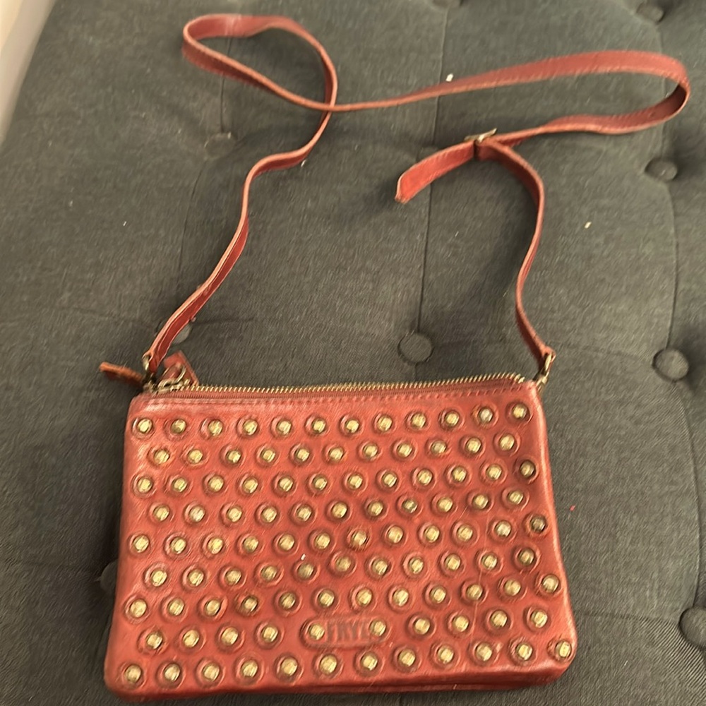 Frye crossbody studded leather
